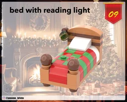Bed with reading light
