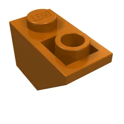 Brick Sloped Inverted 45° 2 x 1 / Dark Orange