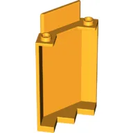 Panel 3 x 3 x 6 Corner Wall without Bottom Indentations / Bright Light Orange