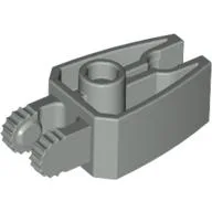 Hinge 1 x 3 Locking with 2 Fingers and Claw End, 9 Teeth / Light Gray