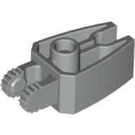 Lego Hinge 1 x 3 Locking with 2 Fingers and Claw End, 9 Teeth / Light Gray