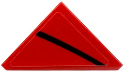 Tile, Modified 2 x 2 Triangular with Black Curved Stripe Pattern Model Right Side (Sticker) - Set 76916