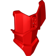 Lego Large Figure Torso Cover, Armour with 2 Chest Holes and Ball Joint Socket / Red