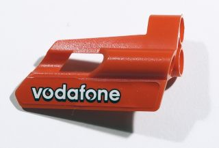Lego Technic, Panel Fairing #25 Small Short, Small Hole, Side A with 'vodafone' Pattern (Sticker) - Set 8674