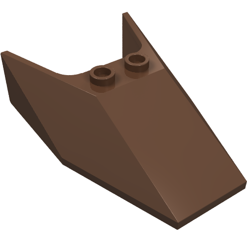 Lego Windscreen 6 x 4 x 1 1/3 with Hollow Studs / Brown