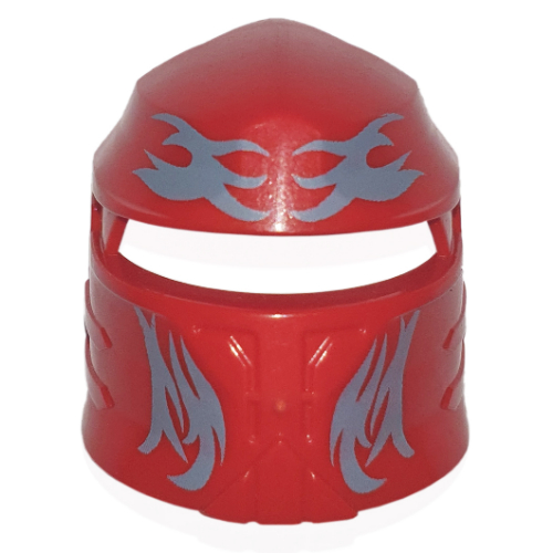 Lego Large Figure Mask / Visor, Santis with Blue Print / Red