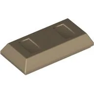Tile Special 1 x 2 with Sloped Walls AKA Money / Gold Bar [Ingot] / Dark Tan