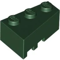 Brick Wedged, Angled 3 x 2 Right / Dark Green