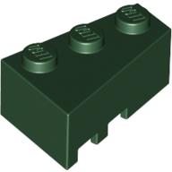Lego Brick Wedged, Angled 3 x 2 Right / Dark Green