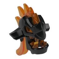 Lego Head Special, Monster with Spikes, Trans-Orange pattern / Black