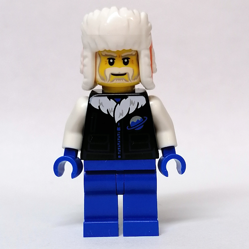Lego Black Torso, Blue Legs, Orange/White Hat
