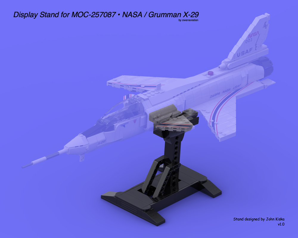 Lego Display Stand for MOC-257087 • NASA / Grumman X-29