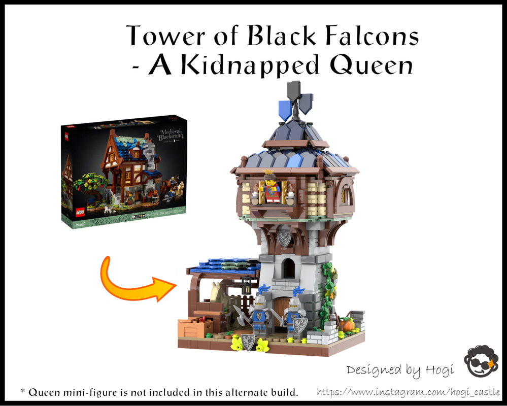 Lego Tower of Black Falcons - A Kidnapped Queen (21325 Alternate build)