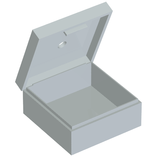 Lego Box 3.5 x 3.5 x 1.3 with Hinged Lid / Light Violet