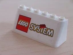 Windscreen 2 x 6 x 2 with LEGO System Logo Pattern (Sticker) - Sets 3308 / 3309