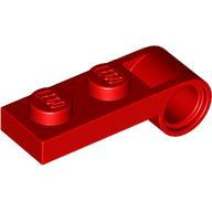 Lego Plate Special 1 x 2 with Pin Hole On Side / Red