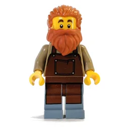 Blacksmith - Dark Tan Torso, Sand Blue legs, Dark Orange Hair and Beard