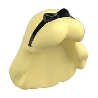 Hair Long with Center Part and Black Ribbon Tied in Bow Print (Alice) / Bright Light Yellow