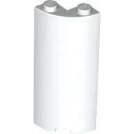 Cylinder Quarter 2 x 2 x 5 (Wall) / White
