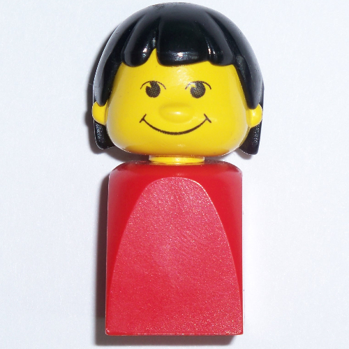 Lego Basic Figure Finger Puppet Female [Red, Black Hair] / [No Color/Any Color]
