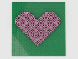 32x32 coeur en fleur - flower heart