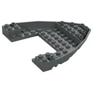Boat Hull Section, Brick 10 x 12 x 1 with 4 x 6 Cutout / Dark Bluish Gray