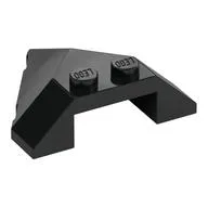 Brick Wedged, Sloped 4 x 4 Pointed / Black