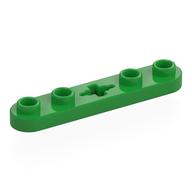 Lego Technic Plate 1 x 5 with Smooth Ends, 4 Studs and Centre Axle Hole / Bright Green