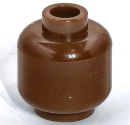 Minifigure, Head (Plain) / Brown