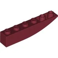 Brick Curved Inverted 6 x 1 / Dark Red