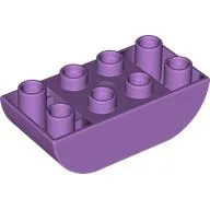 Duplo Brick 2 x 4 Curved Bottom / Medium Lavender