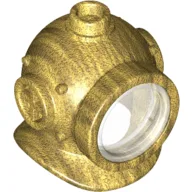 Helmet Underwater Deep Diver with Trans-Clear Glass / Pearl Gold