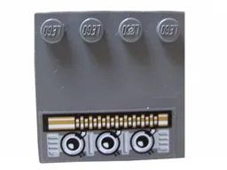 Tile, Modified 4 x 4 with Studs on Edge with Engine Ports Pattern (Sticker) - Set 7673