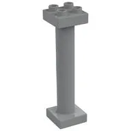 Duplo Support Column 2 x 2 x 6 Round with Open Latticed Back / Light Bluish Gray
