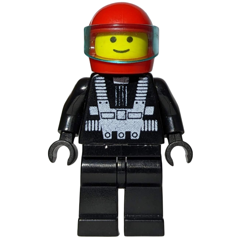 Lego Racer, Blacktron Top, Red Helmet with Visor