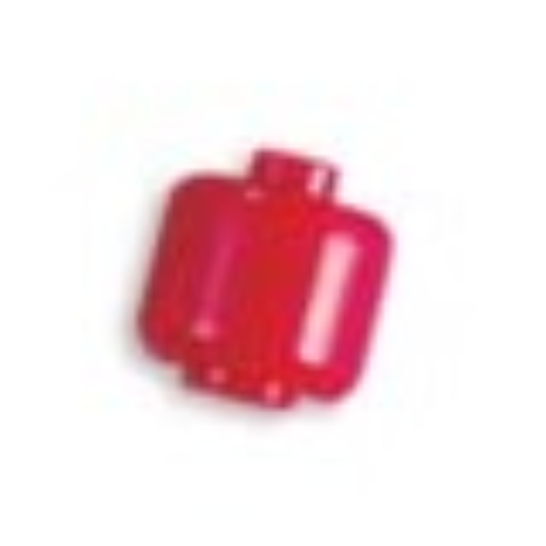 Lego Pen Bead, Round Large, Curved Edges / Cylinder / Red