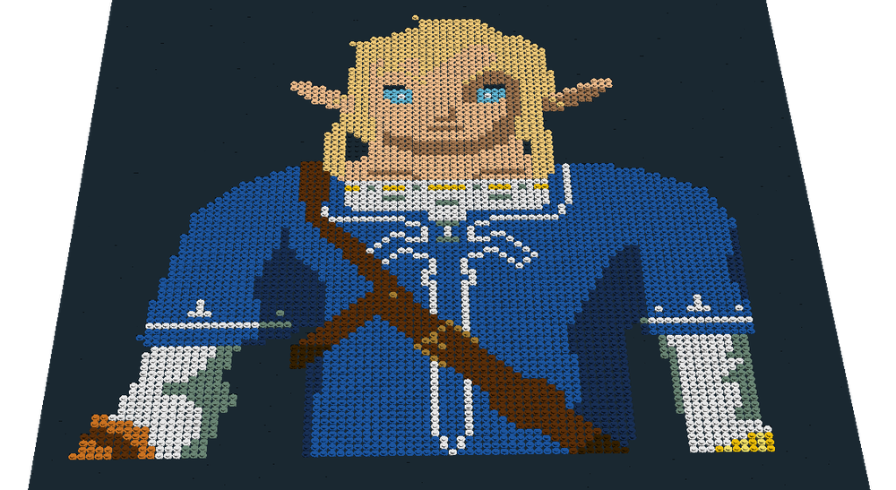 Lego BOTW Link Mosaic