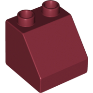 Lego Duplo Brick 2 x 2 Slope 45° / Dark Red