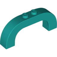 Lego Brick Arch 1 x 6 x 2 Curved Top / Dark Turquoise