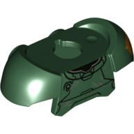 Lego Minifig Neckwear Armor Shoulder Pads with Orange Shape print / Dark Green
