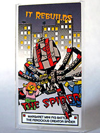 Lego Glass for Window 1 x 4 x 6 with 'THE SPIDER' Movie Poster Pattern (Sticker) - Set 10184