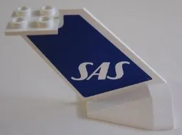 Tail Wedge with SAS Logo Pattern on Both Sides (Stickers) - Set 4032-2