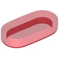 Tile Round 1 x 2 / Trans-Red