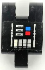 Stickered Assembly 5 x 3 x 2 with Silver, Red, and Blue Buttons Pattern (Sticker) - Set 8010