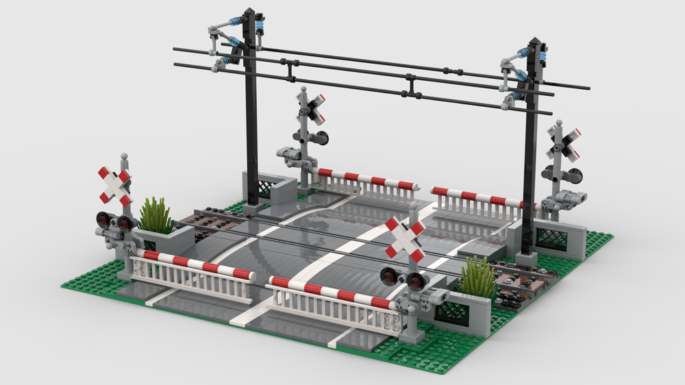 Lego Railroad Crossing - Passage à niveau -- MOC