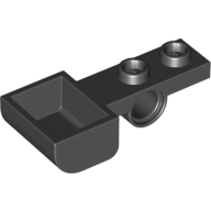 Lego Launcher, 1 x 4 with 1 x 2 Plate with Pin Hole and Bucket (Catapult) / Black