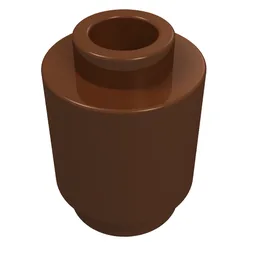 Brick Round 1 x 1 Open Stud / Reddish Brown