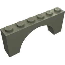 Brick Arch 1 x 6 x 2 - Thick Top with Reinforced Underside / Dark Gray
