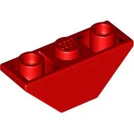 Brick Sloped Inverted 45° 3 x 1 Double with 2 Completely Open Studs / Red