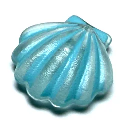 Clikits Icon, Shell 2 x 2 with Pin, Sky Blue Highlights Print / Trans-Very Lt Blue